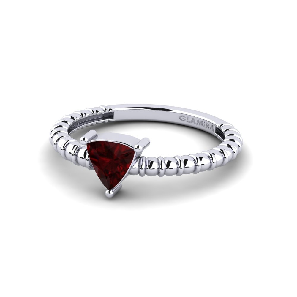 Trillion Garnet Engagement Ring Foolery