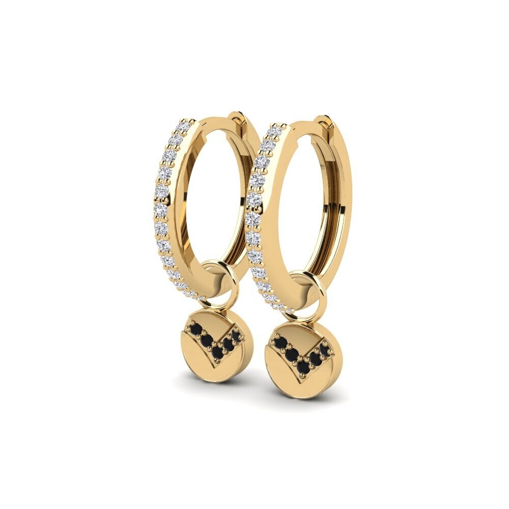 Diamante Negro Pendiente de mujer Forakel