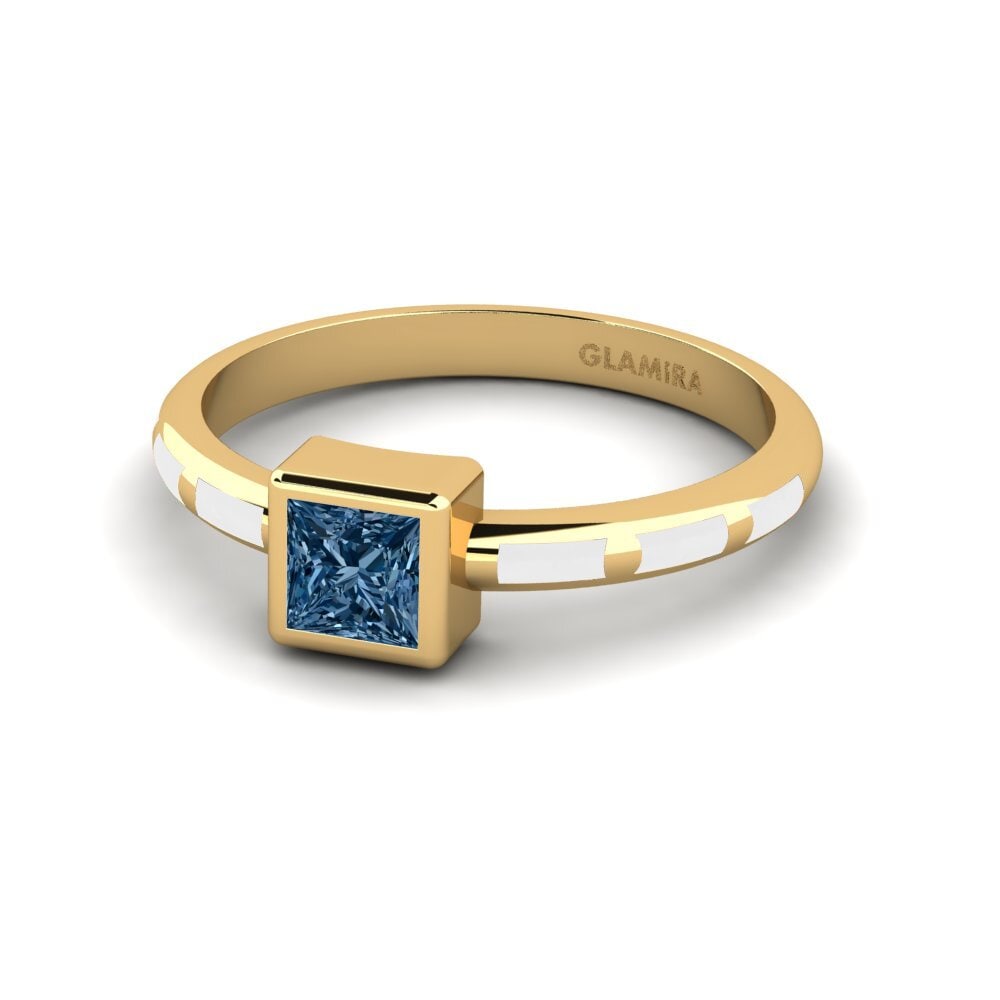 Princess Blue Diamond Engagement Ring Forcomiced