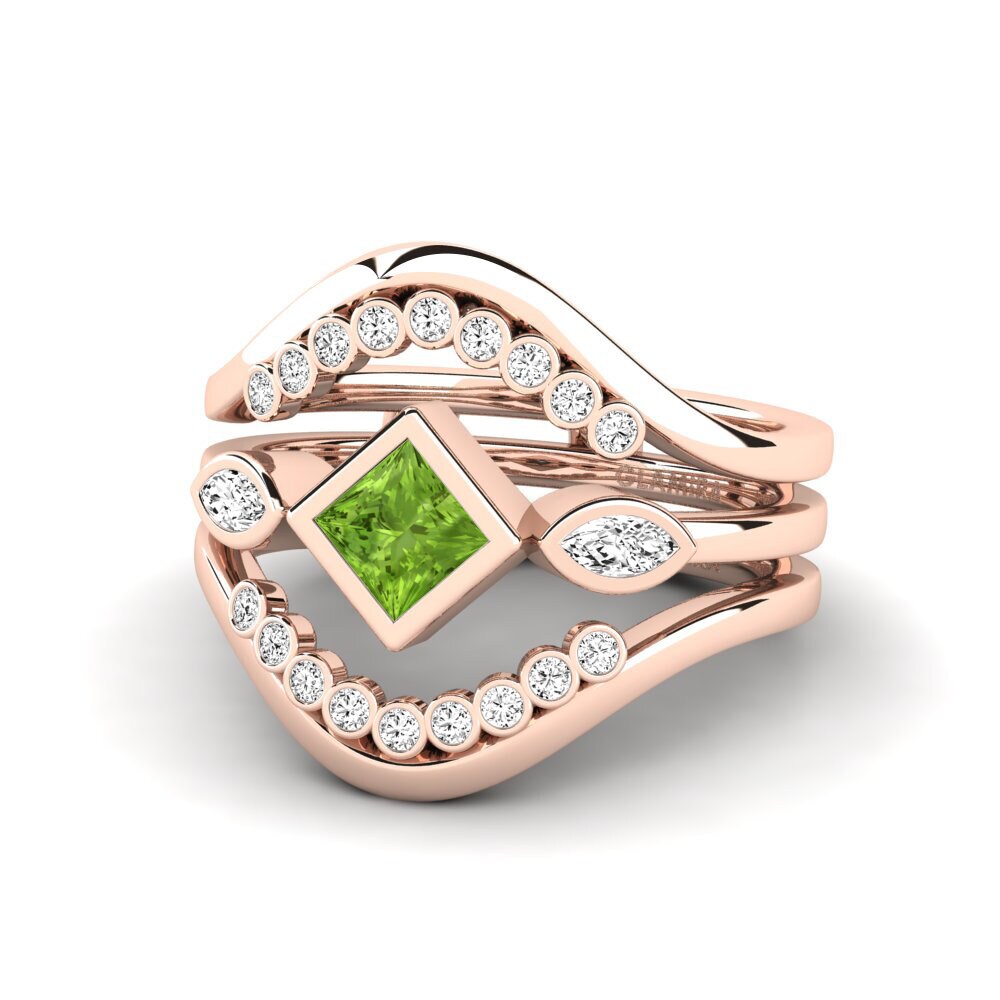 Princesa Peridoto Anillo Forphe SET
