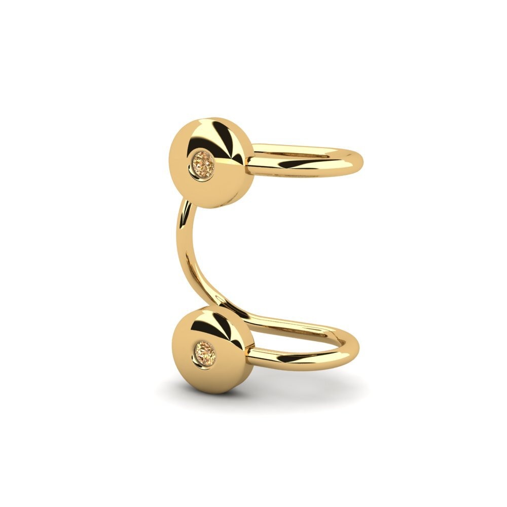 14ct Yellow Gold Brown Diamond Women's Earring Forsyth