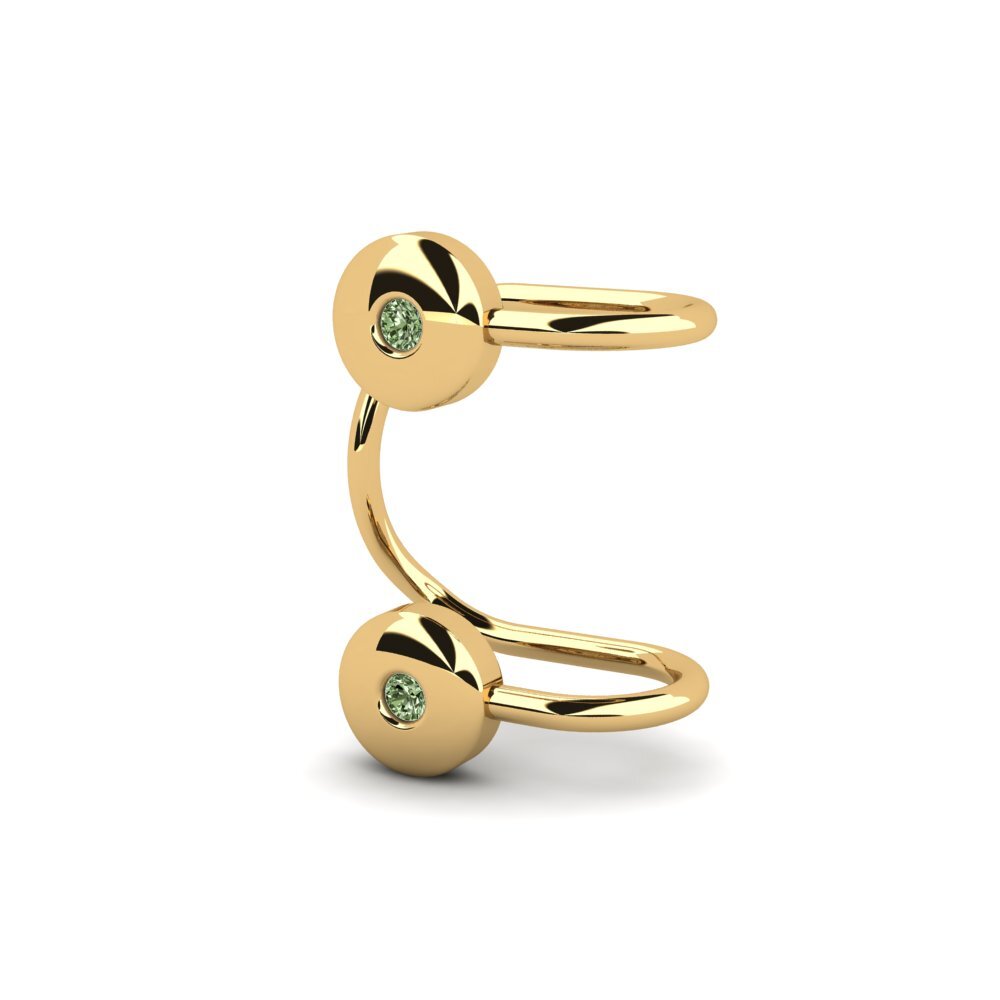 14ct Yellow Gold Green Diamond Women's Earring Forsyth