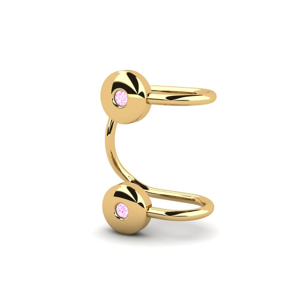 14ct Yellow Gold Pink Sapphire Women's Earring Forsyth