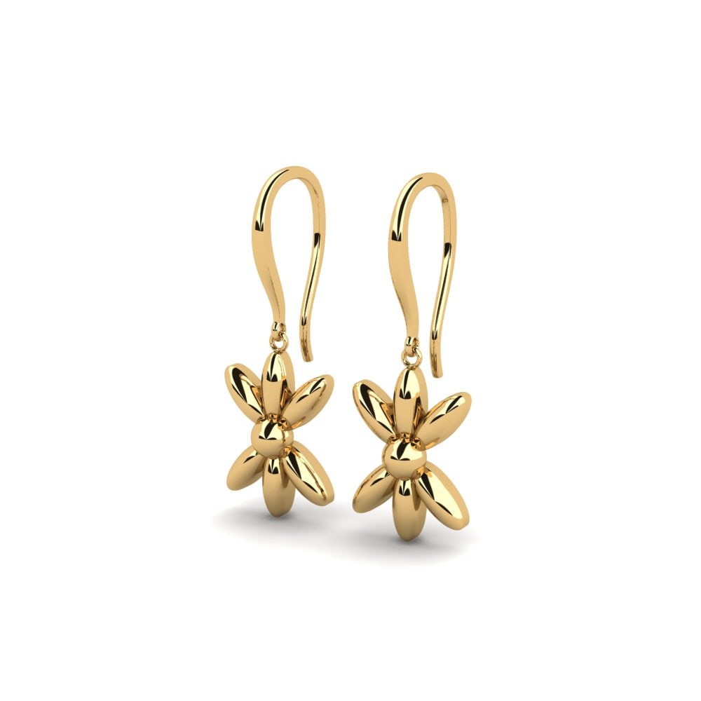 9k Oro Amarillo Pendientes Fortenas