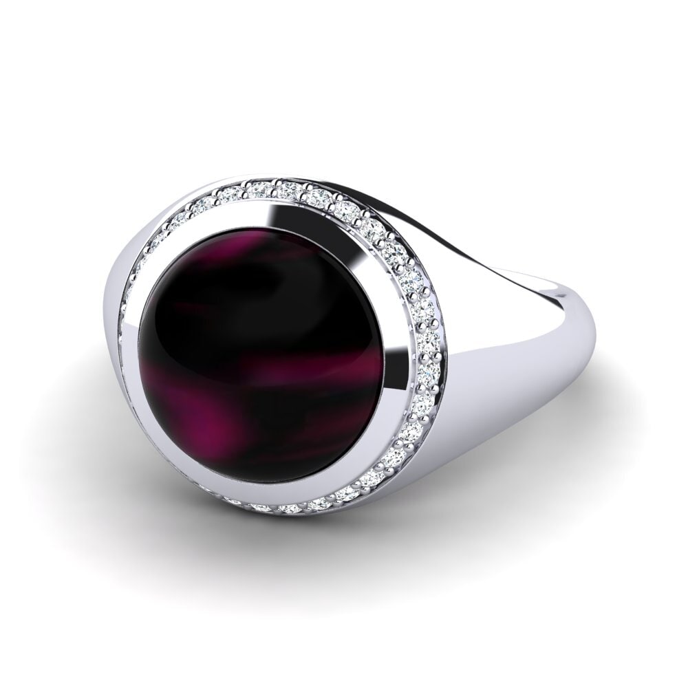 Cabochon Granada Rodolita Anel Fortnie