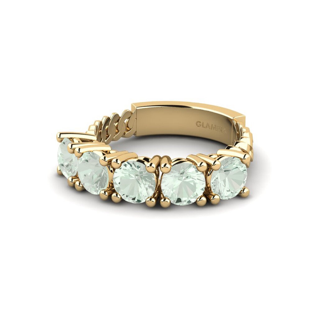 Green Amethyst Engagement Ring Forxz