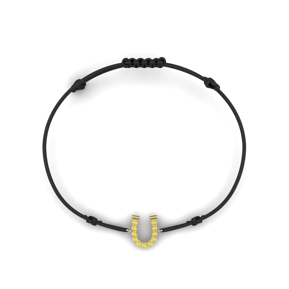 Yellow Sapphire Cord Bracelet Foscadh
