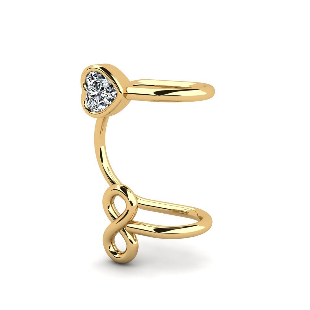 14ct Yellow Gold Zirconia Women's Earring Foutch
