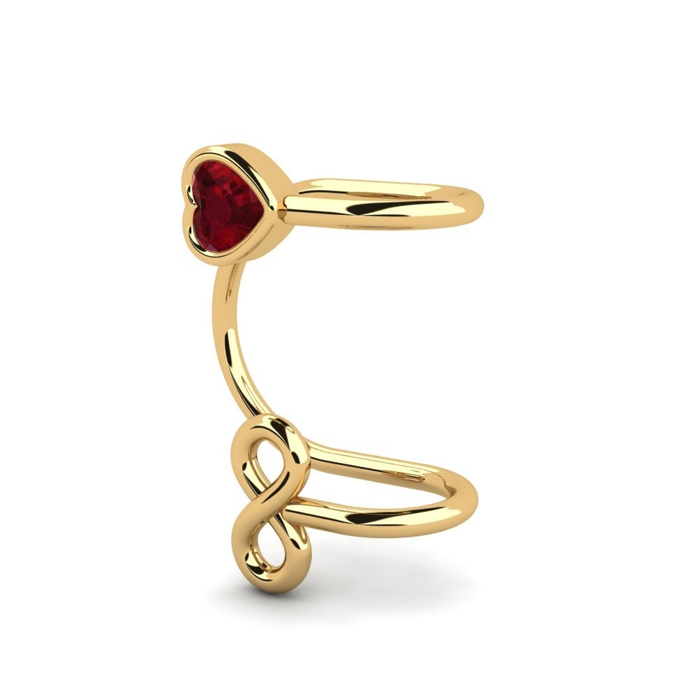 14ct Yellow Gold Ruby Women's Earring Foutch