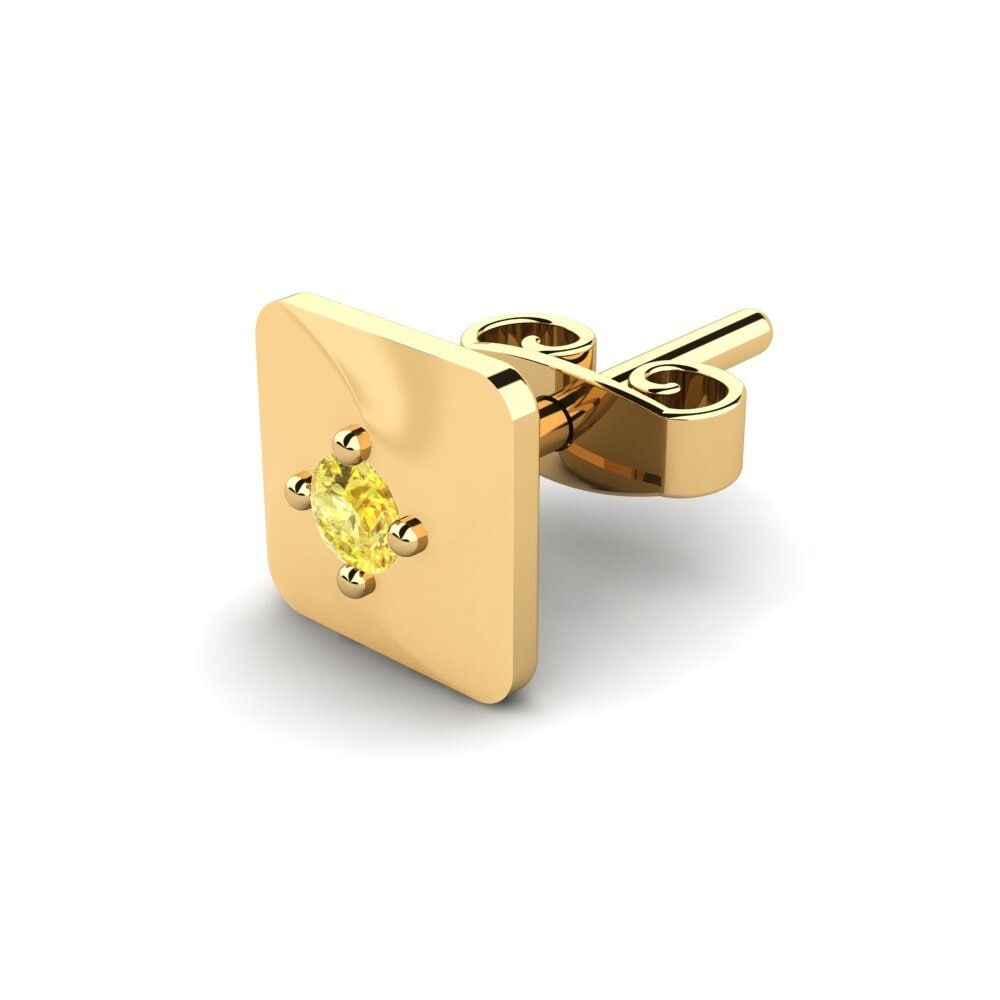 Yellow Sapphire Men's Earring Foxen