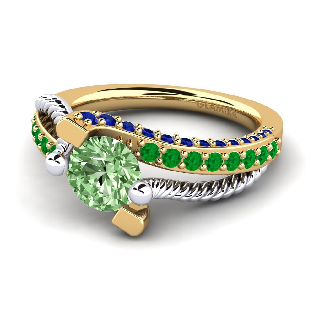 Green Diamond Engagement Ring Fraga
