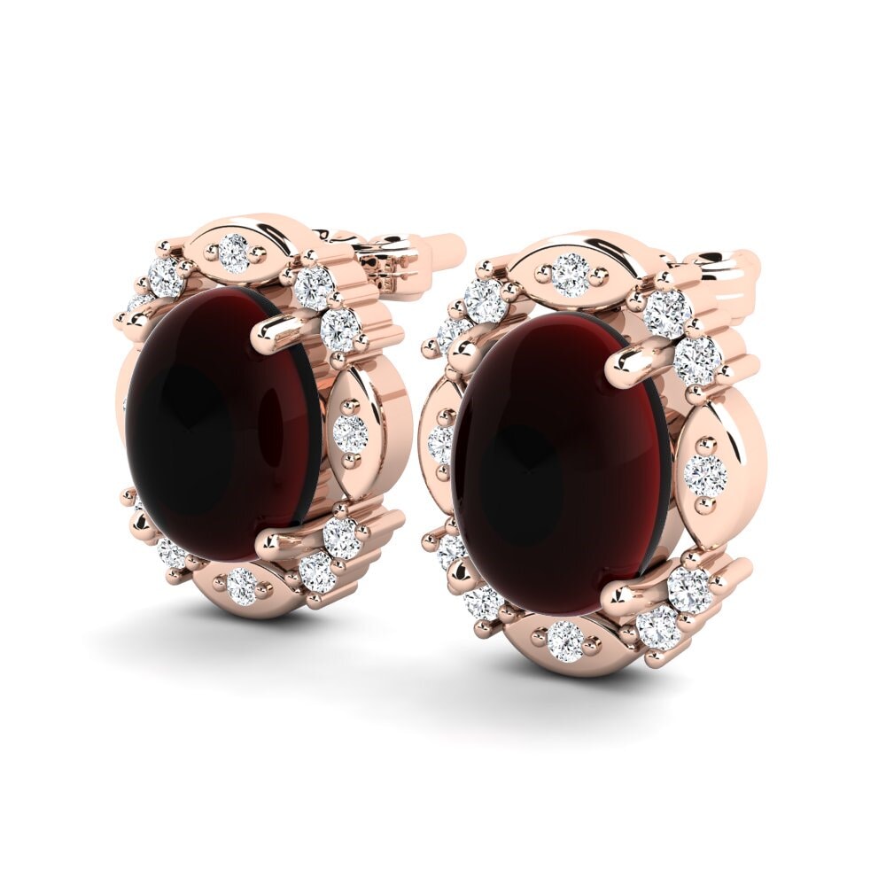 red-375 Cabochon Granada Brincos Feminino Francisca