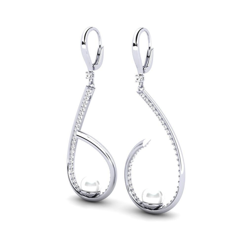 White sapphire Women's Earring Frangipani