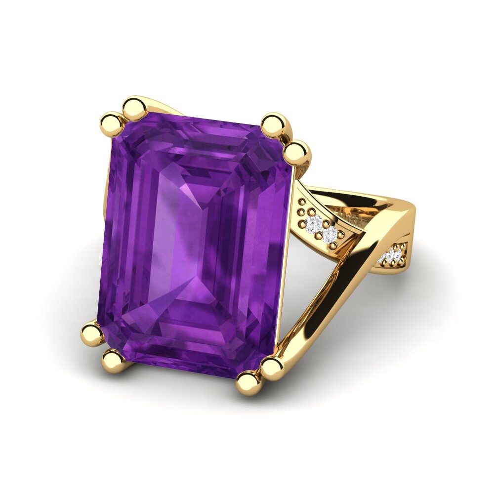 14k Oro Amarillo Anillo Frankie