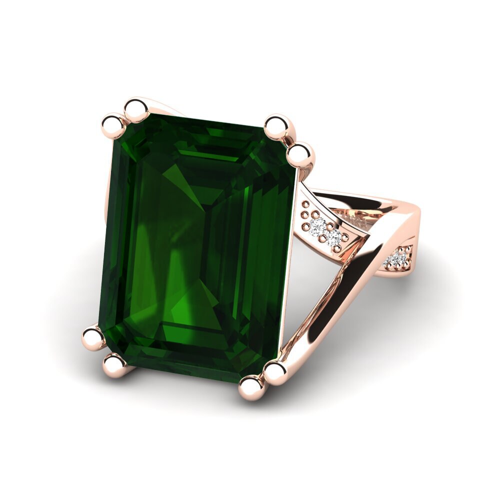 Turmalina verde Anillo Frankie