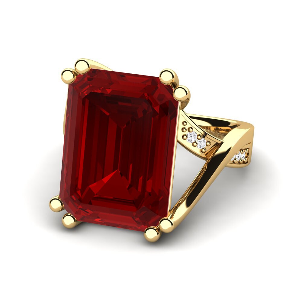 18k Oro Amarillo Anillo Frankie