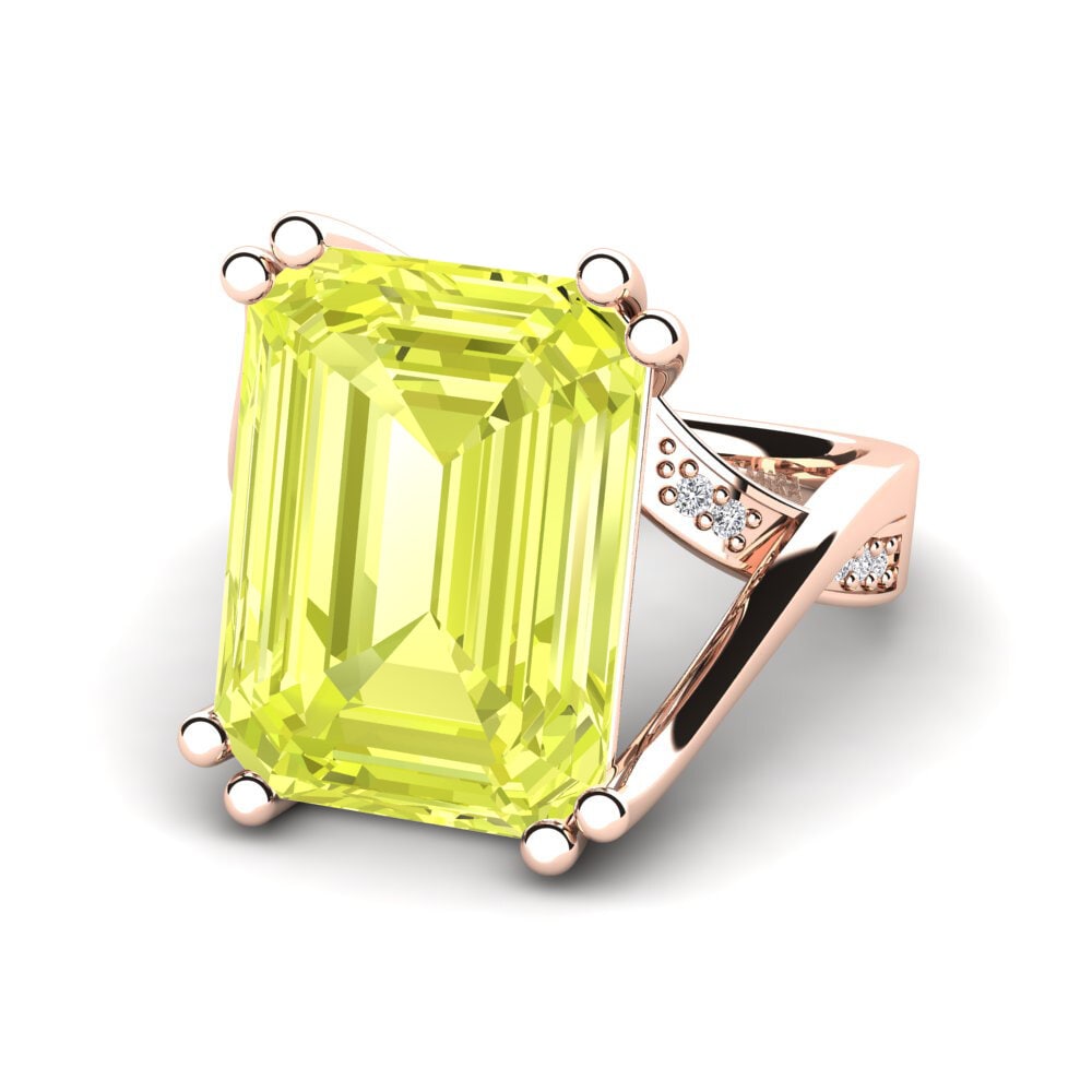 Lemon Quartz Ring Frankie