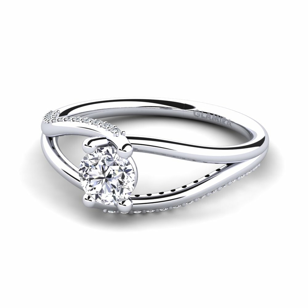 9k White Gold Engagement Ring Franny