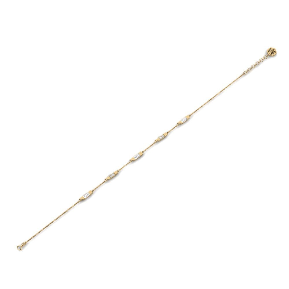 14k Oro Amarillo Pulsera de Mujer Franzela
