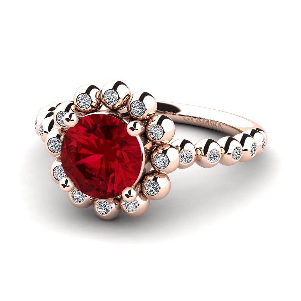 Circonita Roja Anillo de compromiso Fraude