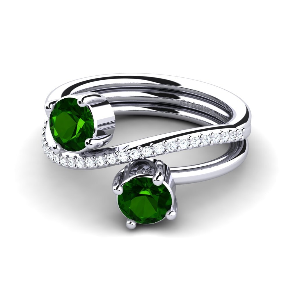 950 Platinum Green Tourmaline Ring Fredith