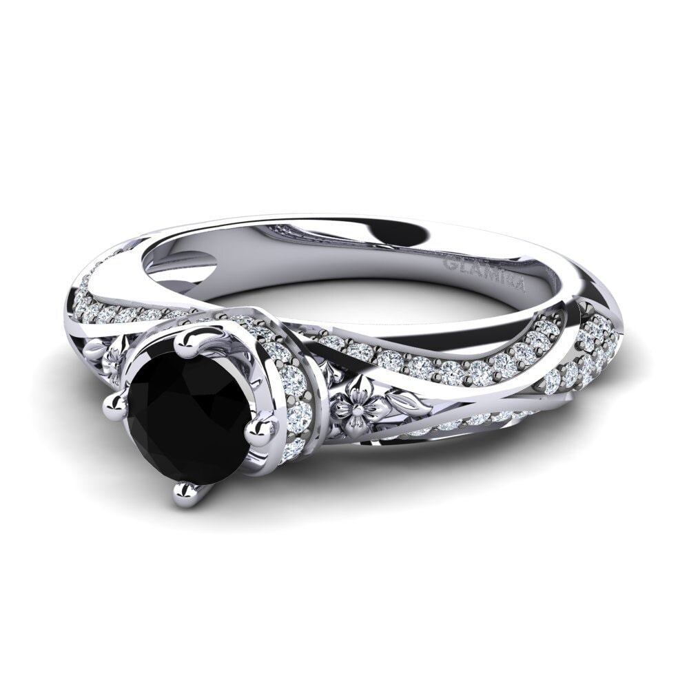 Black Diamond Engagement Ring Freeda
