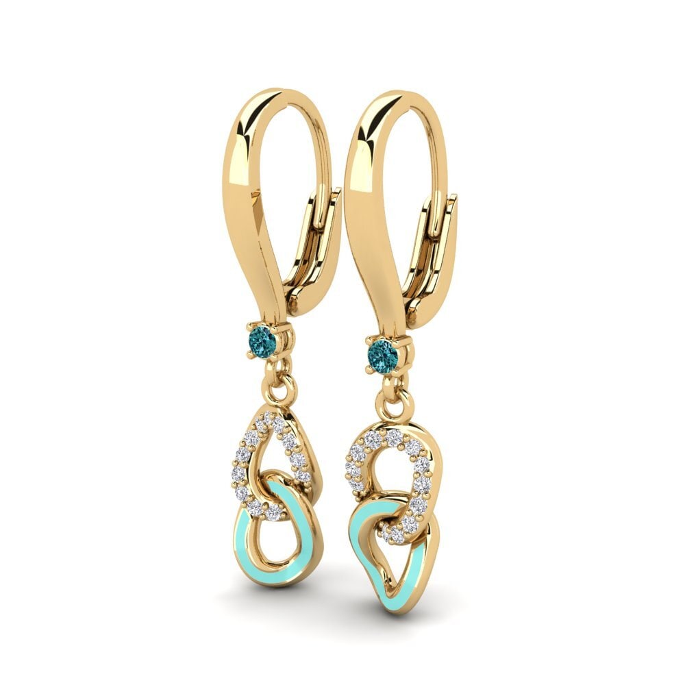 Diamante Azul Pendiente de mujer Freonskip