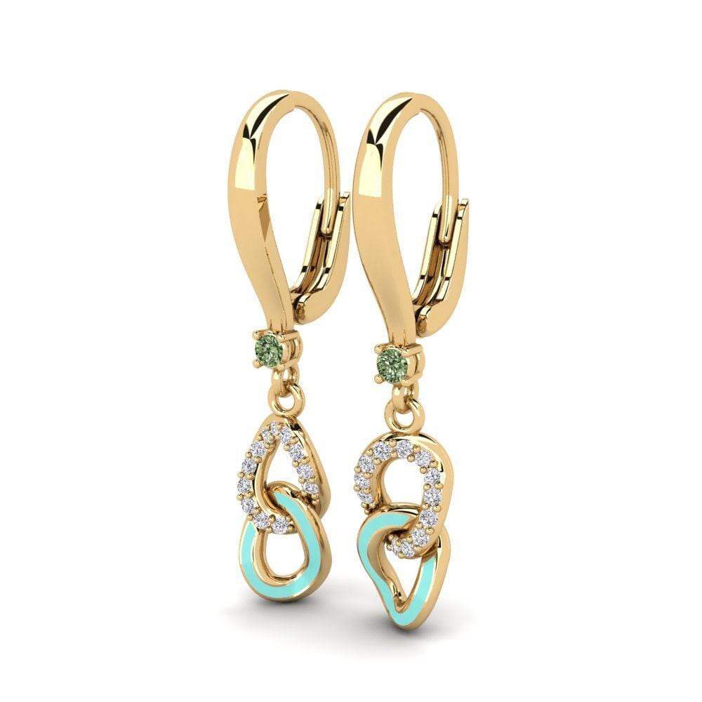 Diamante Verde Pendiente de mujer Freonskip