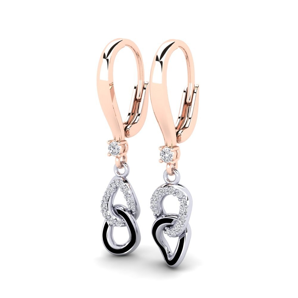Vermelho & Branco-14K Brincos Feminino Freonskip