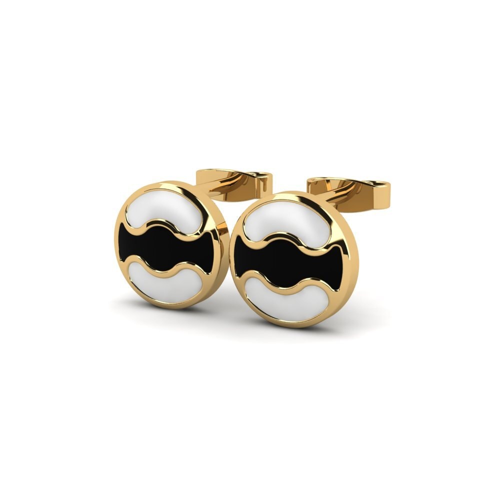 9k Oro Amarillo Pendientes Fricis