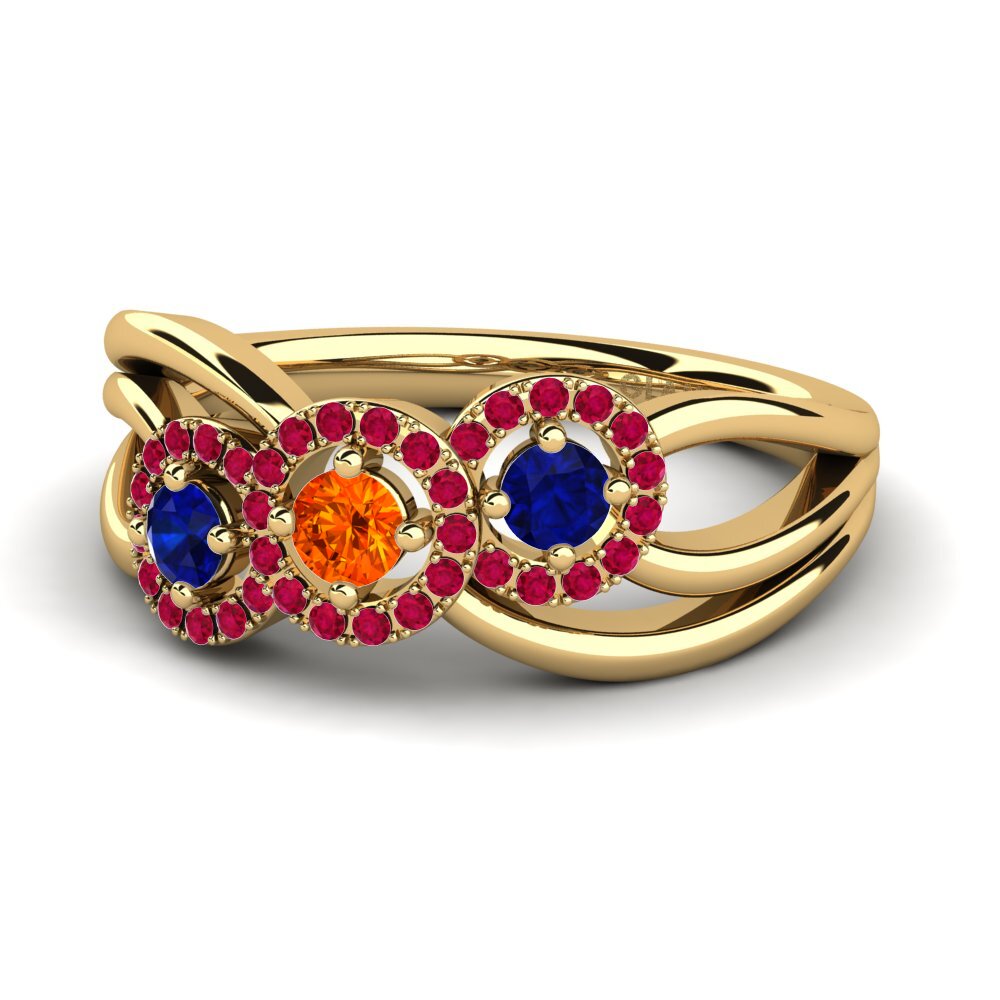 Orange Sapphire Ring Frida