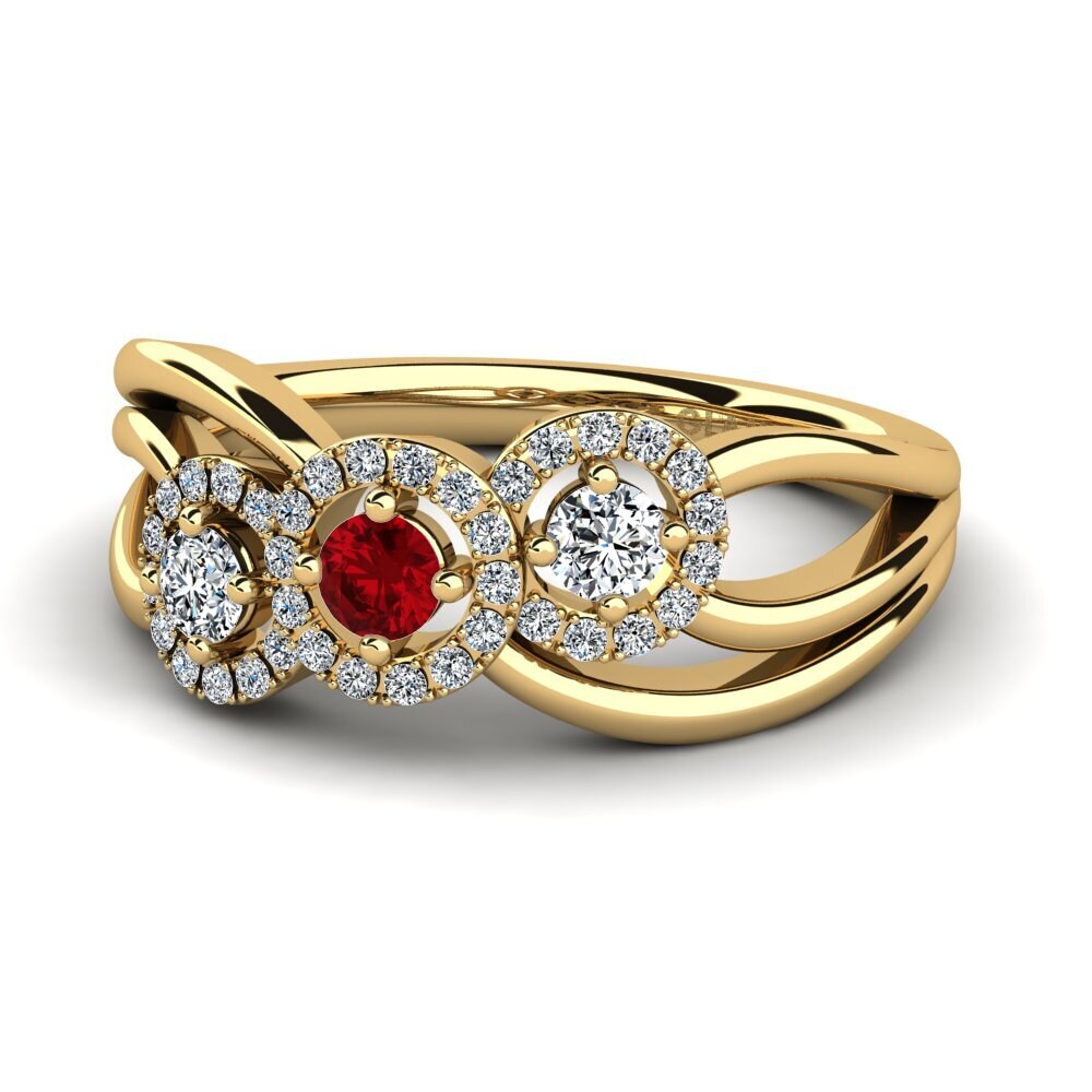 Circonita Roja Anillo Frida