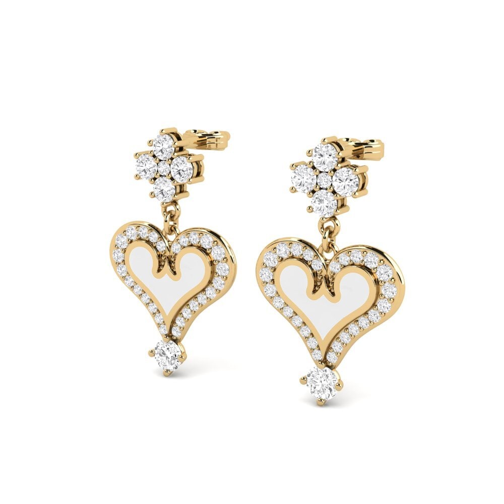 White sapphire Women's Earring Frieze