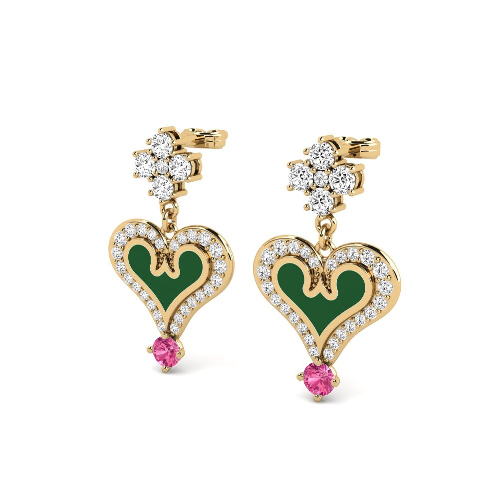 Pink Tourmaline Women's Earring Frieze