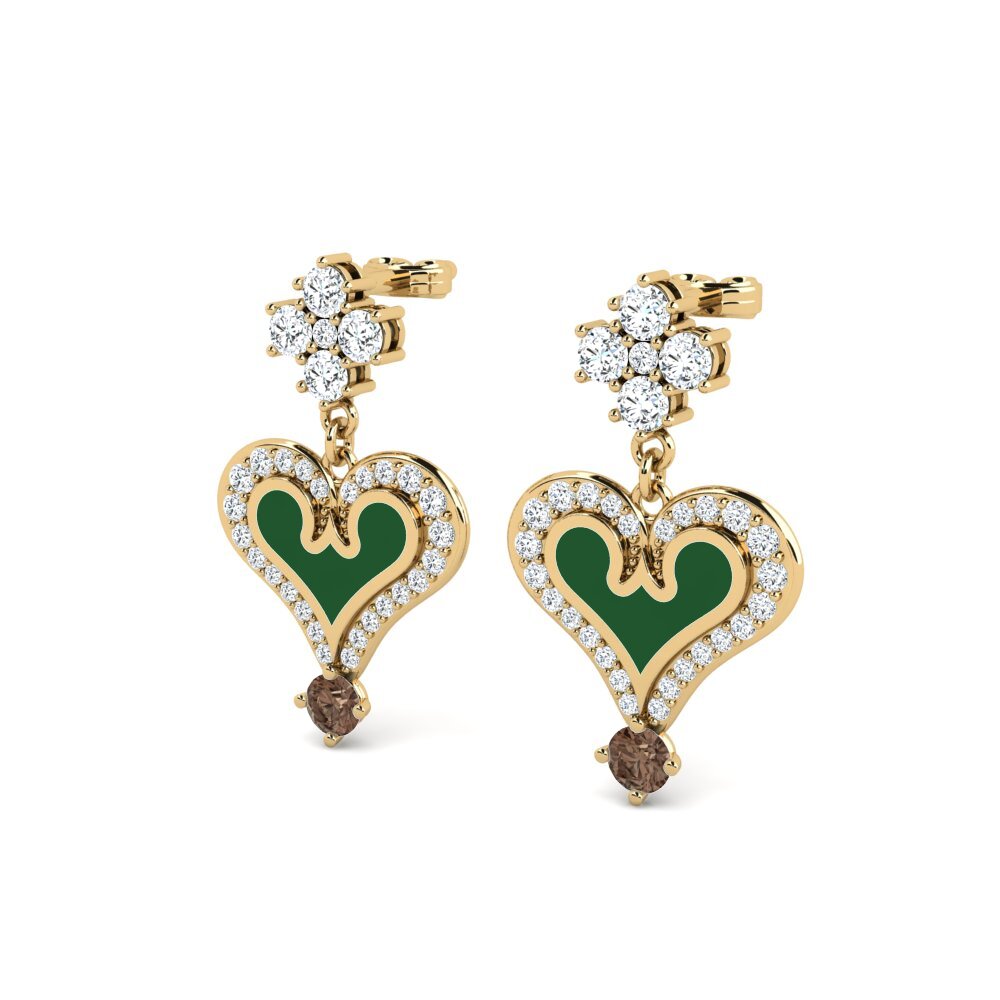 Smoky Quartz Women's Earring Frieze