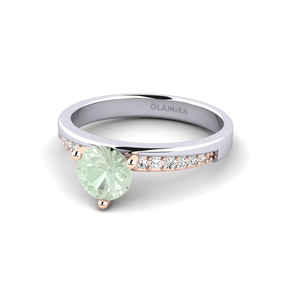 Amatista verde Anillo de compromiso Froid