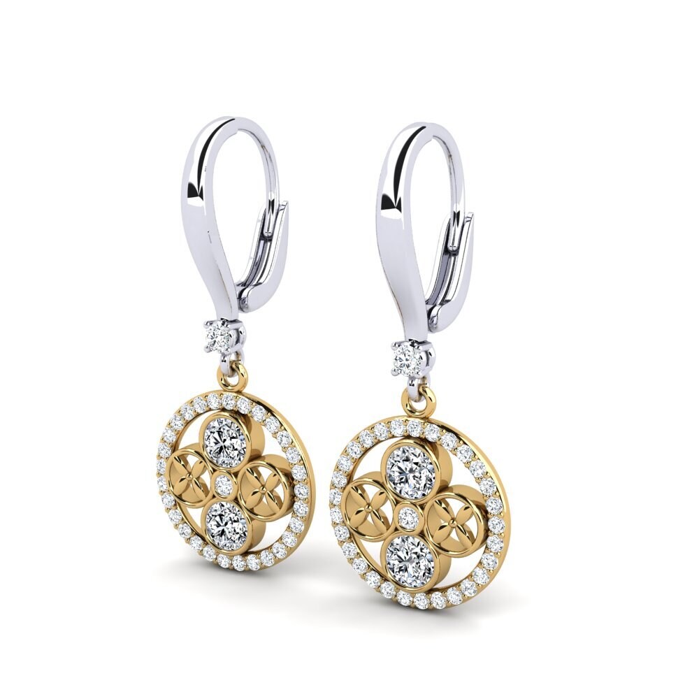 18ct Yellow & White Gold Women's Earring Froment