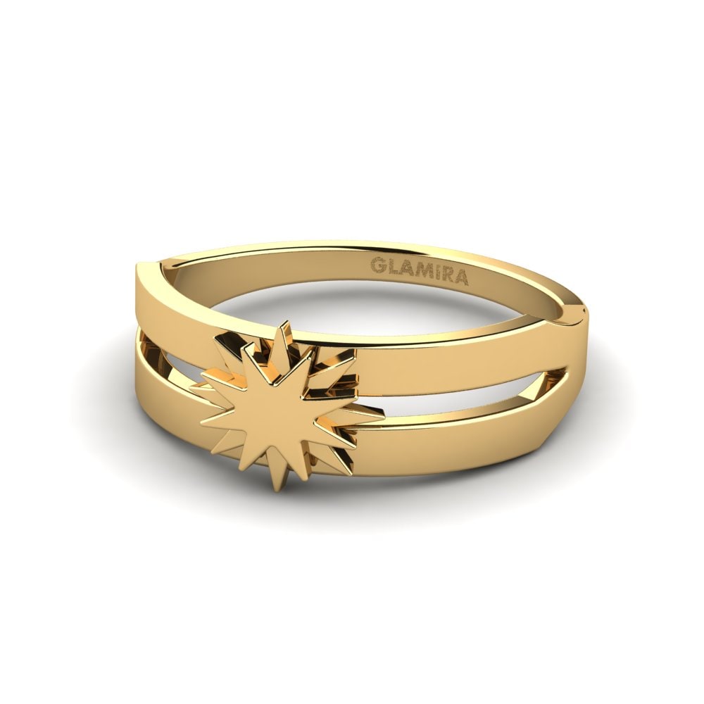 9k Oro Amarillo Anillo Fronte