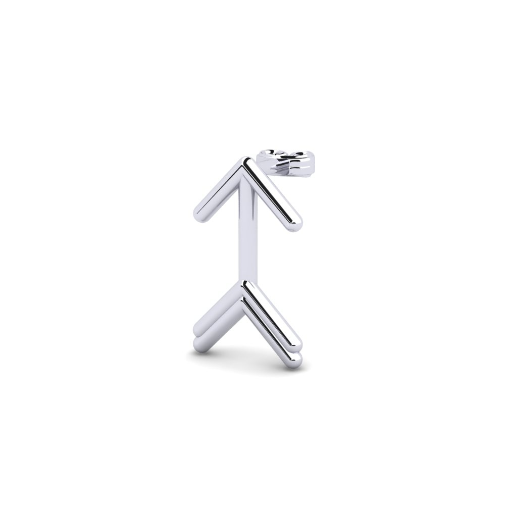 950 Palladium Men's Earring Fudde