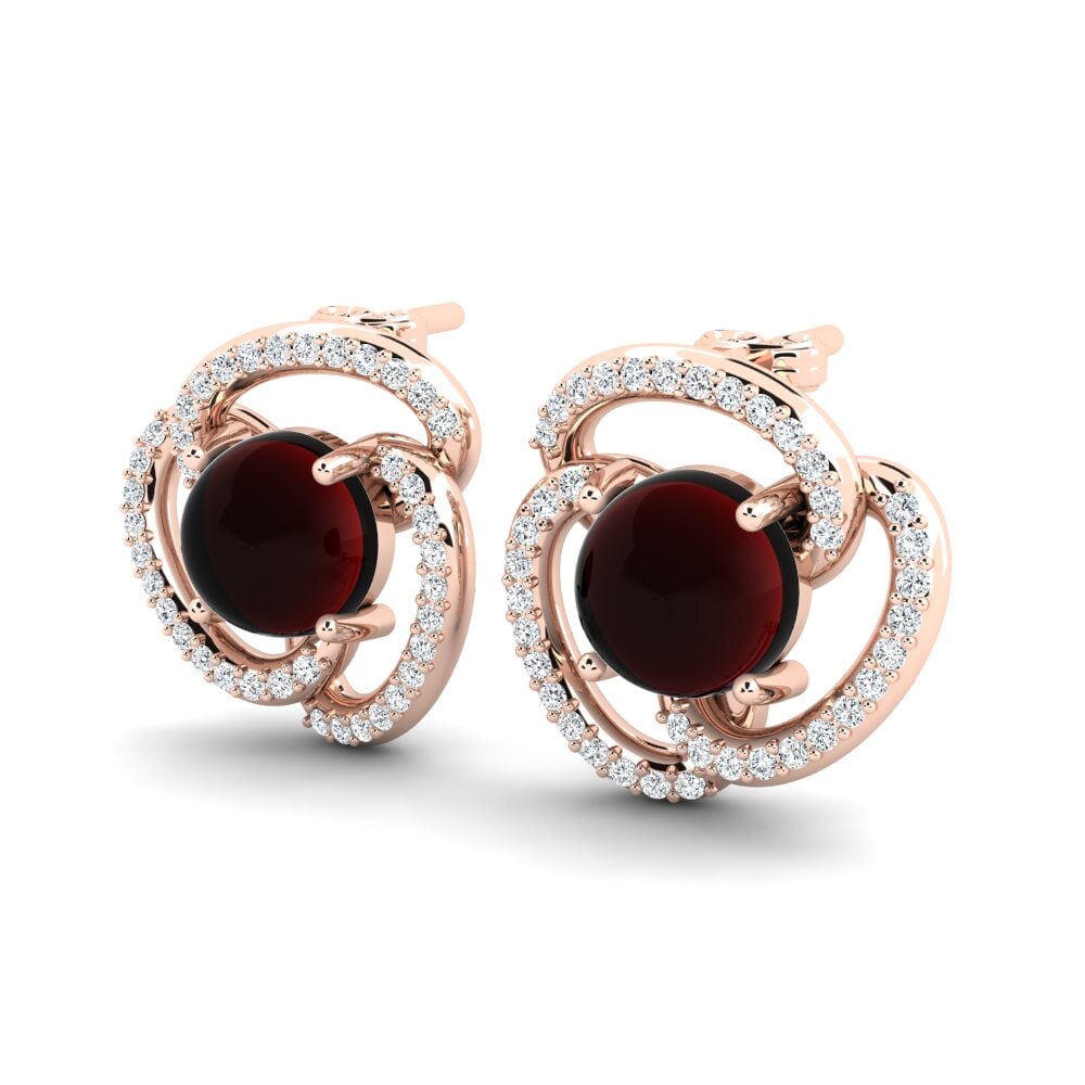 red-375 Cabochon Granada Brincos Feminino Fuensanta