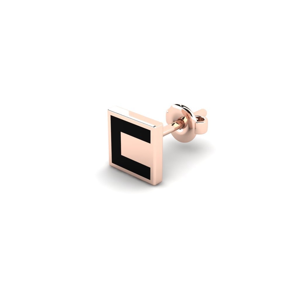 18ct Rose Gold Men's Earring Fugap
