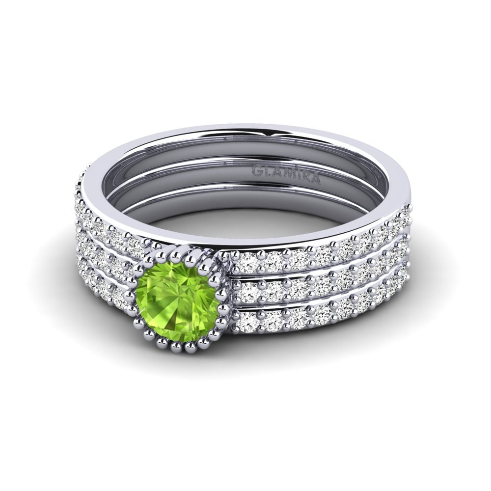 Peridoto Anillo de compromiso Fuhtol