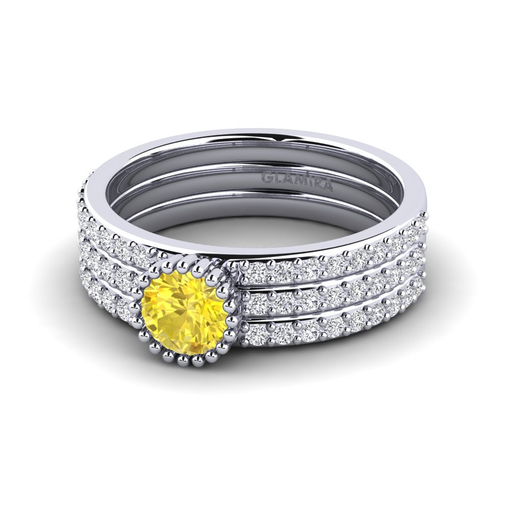 Yellow Sapphire Engagement Ring Fuhtol
