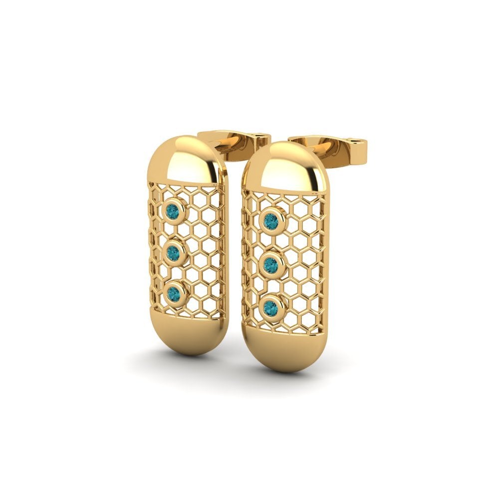 Diamante Azul Pendiente de mujer Fulco