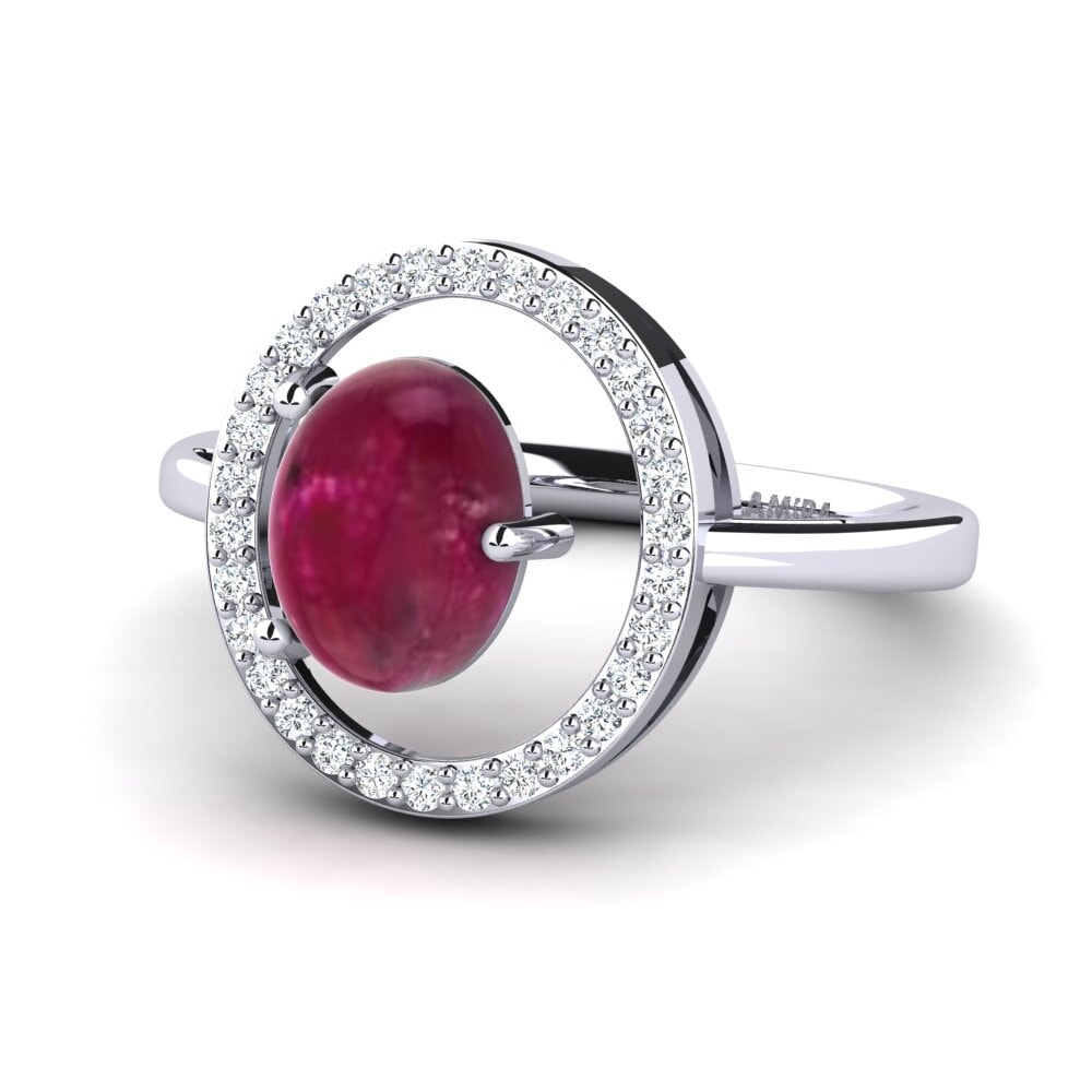 Rubí Cabujón Anillo Fulvia