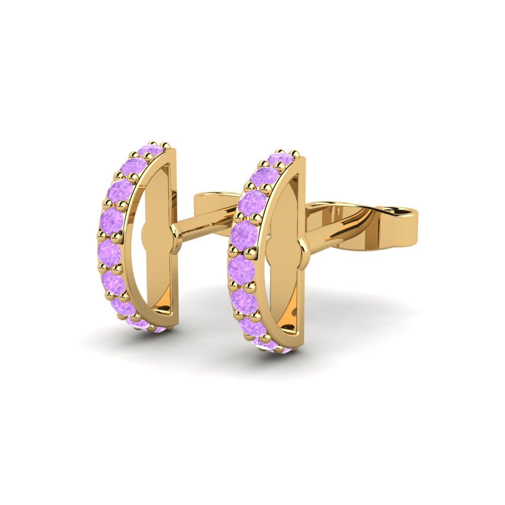 Améthyste Boucle d'oreille femme Fumiko