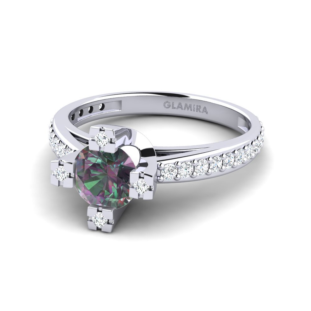 Mystic Topaz Engagement Ring Fyndsw