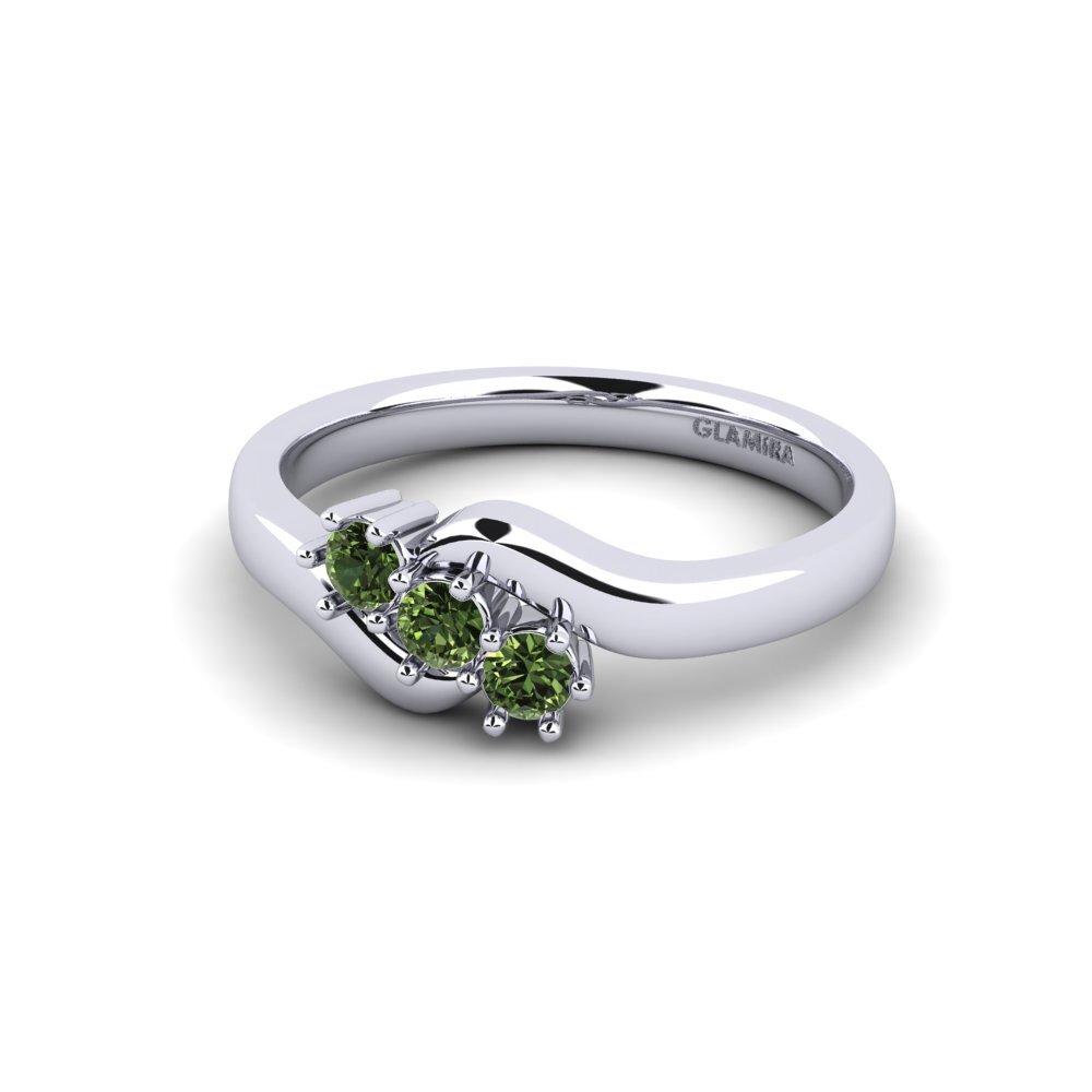 Green Sapphire Engagement Ring Ivy