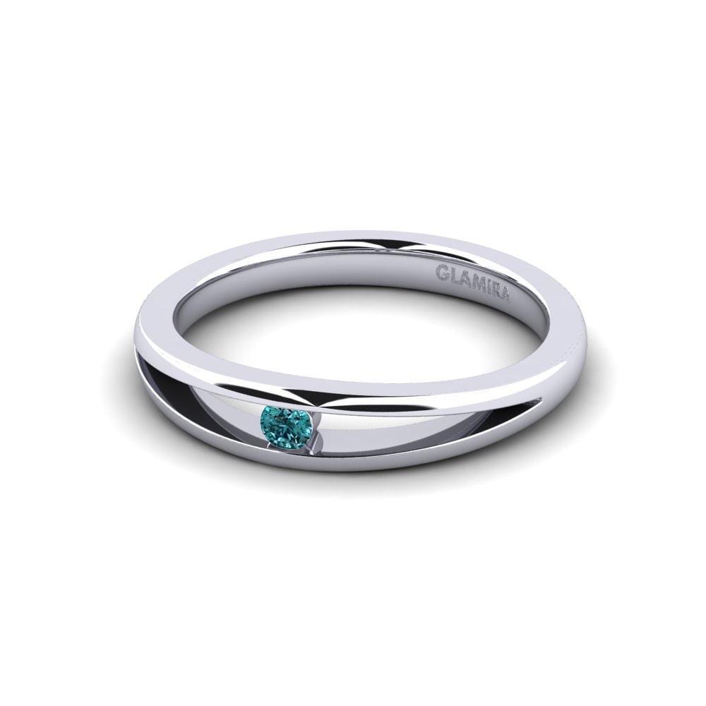 Blue Diamond Engagement Ring Jessica 0.05 crt
