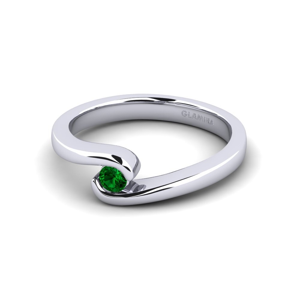 Circonita Verde Anillo de compromiso Bridal Luxuy 0.1crt
